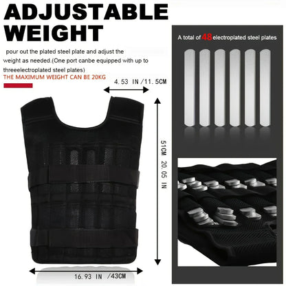 Adjustable Weight Vest, Ankle Weights with Weights, Wrist Weights, Gym Running Weights Strength Training Equipment Fitness Tools